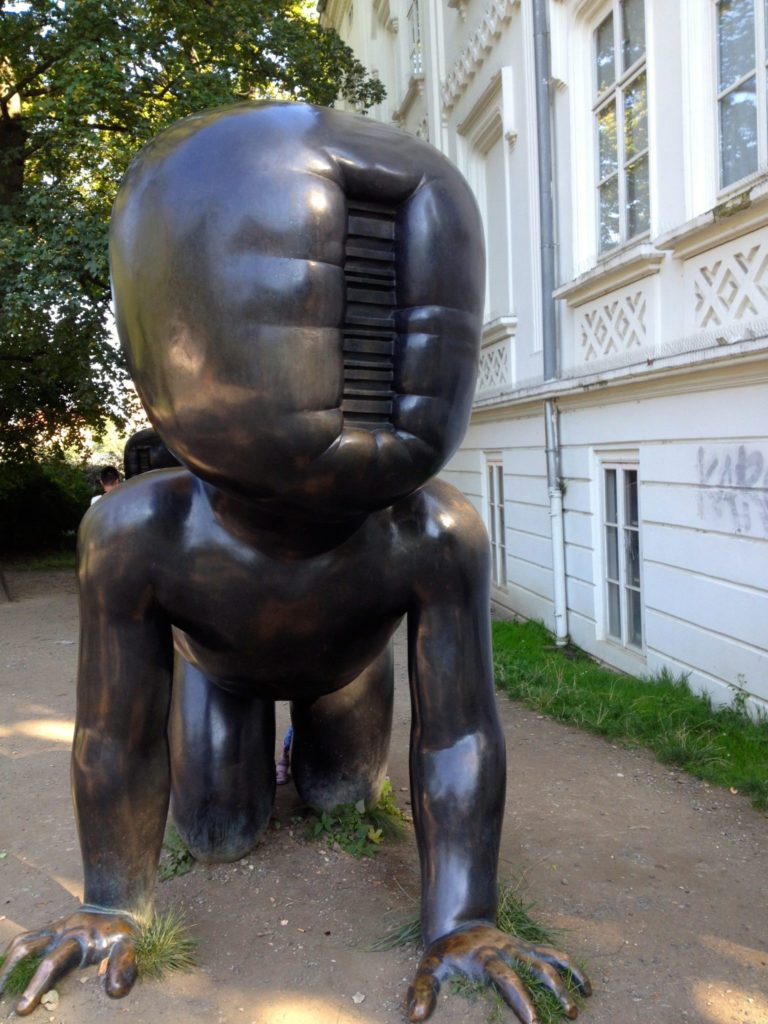 David Černý Babies outside the entrance of the Kampa Art Museum, Prague, Czech Republic