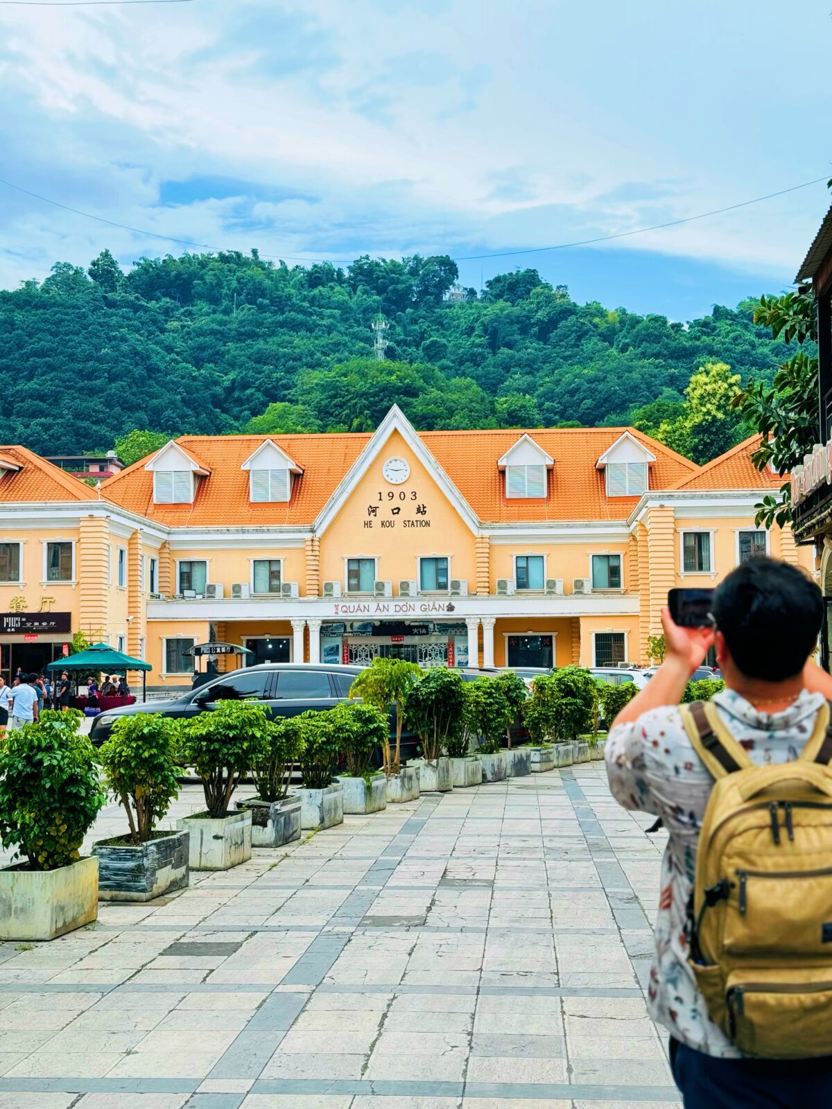 Hekou Train Station which has been built renovated multiple times since being constructed in 1903 looks entirely different from the original design